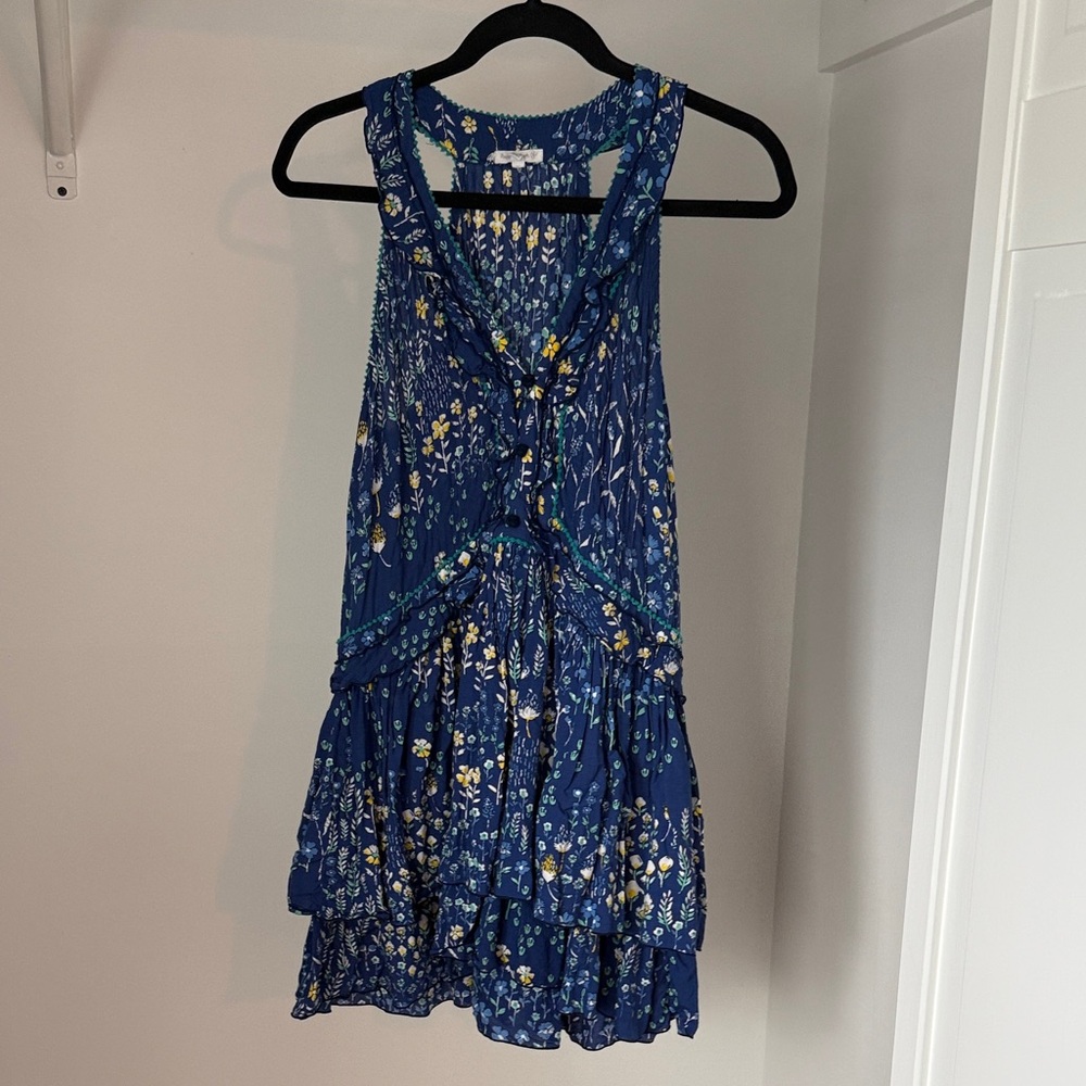 Poupette St. Barth Blue Floral Dress